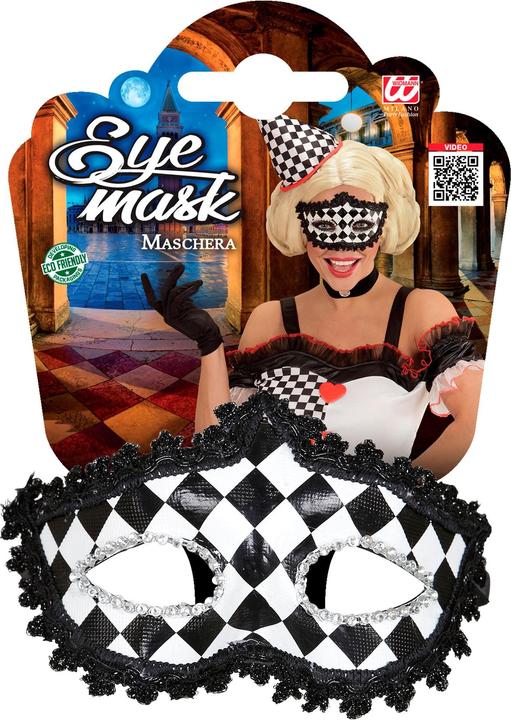 Image du produit Widmann Masque pour les yeux Pierrot à carreaux