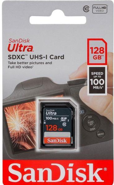 Produktbild SanDisk memory card 128GB SDXC Ultra 100 MB/s (128 GB, SDXC, U3, UHS-I)