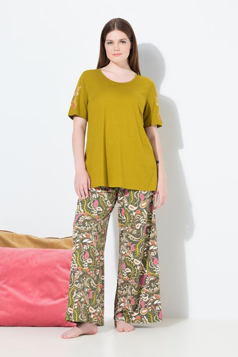Produktbild Ulla Popken Pyjama, Paisleymuster, Rundhals, Halbarm (54)