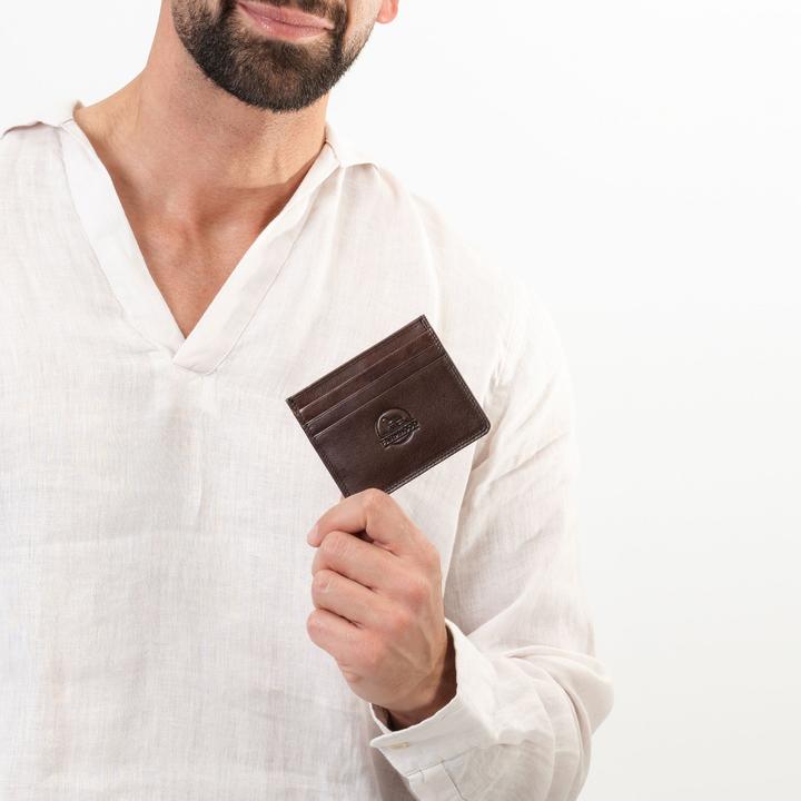 Actual product image Farmhood Memphis credit card holder RFID protection leather 10 cm