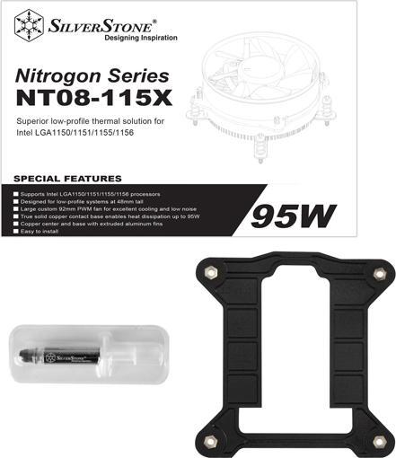 Produktbild Silverstone Nitrogon NT08-115X-V2 CPU-Kühler, PWM (48 mm)