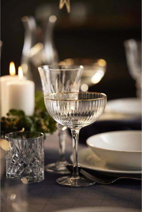 Actual product image Lyngby Glass - Palermo Cocktail glass 31 cl Gold 4 pc (3.15 dl, 4 x, Aperitif glasses)