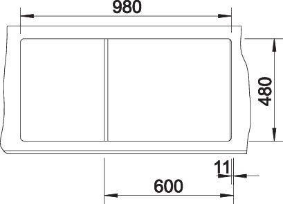 Produktbild Blanco Zia 6 S (Aufsatzspülbecken, 50 cm, 100 cm)