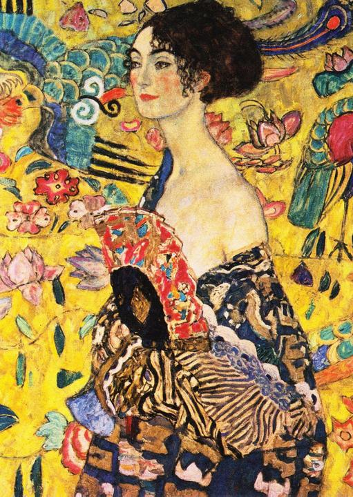 Productafbeelding Enjoy Puzzle ENJOY-1128 - Gustav Klimt: Dame met waaier, legpuzzel, 1000 stukjes (1000 onderdelen)