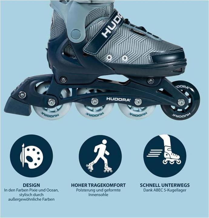 Produktbild Hudora HDO Skates Leon 2.0, Gr. 33-36 ocean 28248 (33, 34, 35, 36)