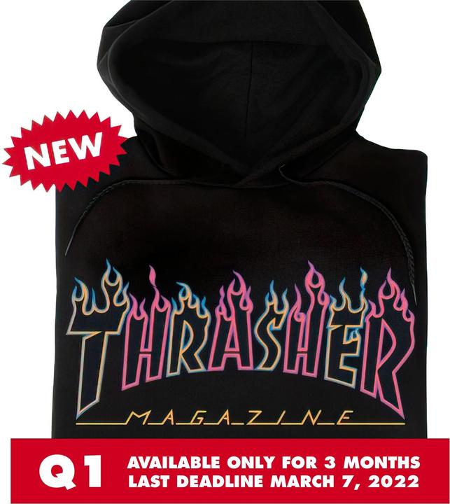 Immagine prodotto Thrasher Cappuccio con logo al neon a doppia fiamma (XL)
