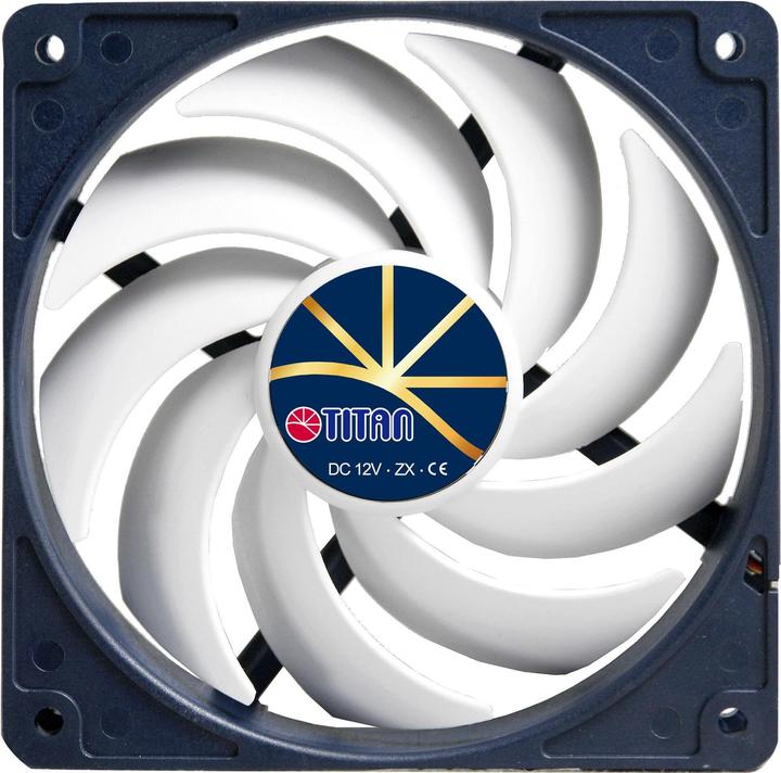 Actual product image Titan TFD-12025H12ZP/KE(RB) Fan 120x120x25mm, Extreme Silent Fan, with PWM, quiet (120 mm)