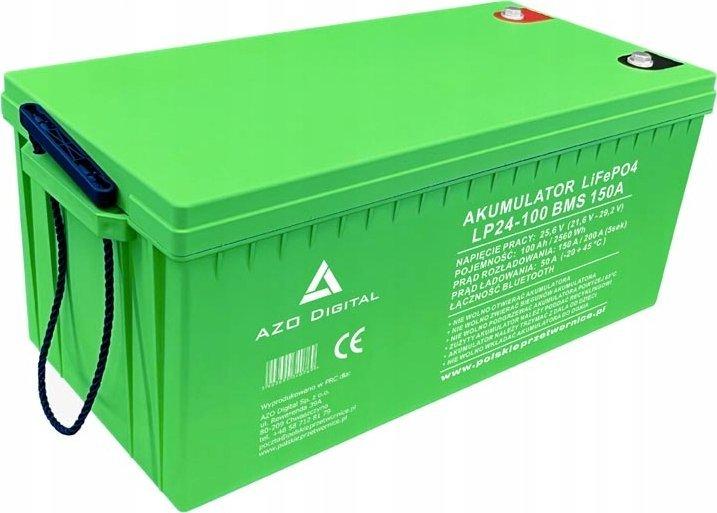 Actual product image Digital Lifepo4 Lithium Iron Phosphate Battery 24V 100Ah 150A (100000 mAh)