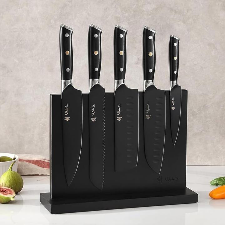 Produktbild Wakoli Titanium Noir Küchenmesser-Set mit magnetischem Messerblock