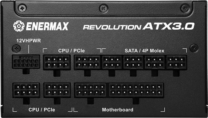 Actual product image Enermax REVOLUTION ATX3.0 Enthusiast Gaming Streaming ATX PSU 1000W 80Plus Gold PCIe 5.0 Ready Full- (1200 W)
