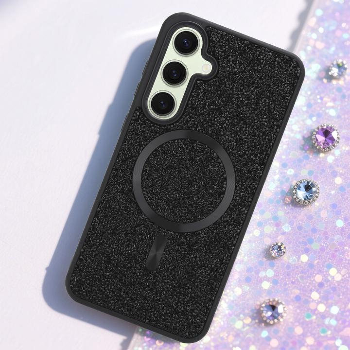 Produktbild Cadorabo Samsung Galaxy S24 FE Hülle kompatibel mit MagSafe Glitzer Case (Samsung Galaxy S24 FE)