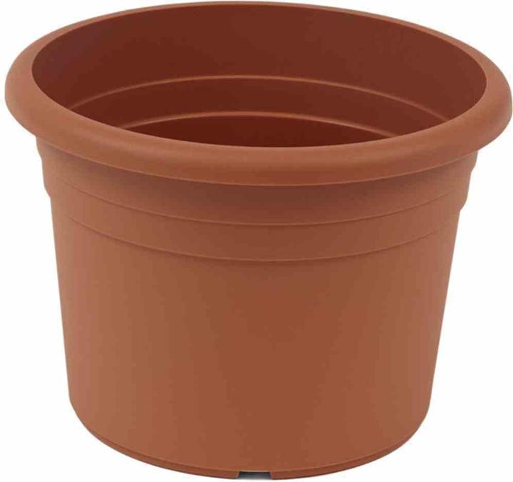 Actual product image Siena Garden Basic planter, round, Ø 18x12.7 cm, made of matt plastic in terra (180 cm)