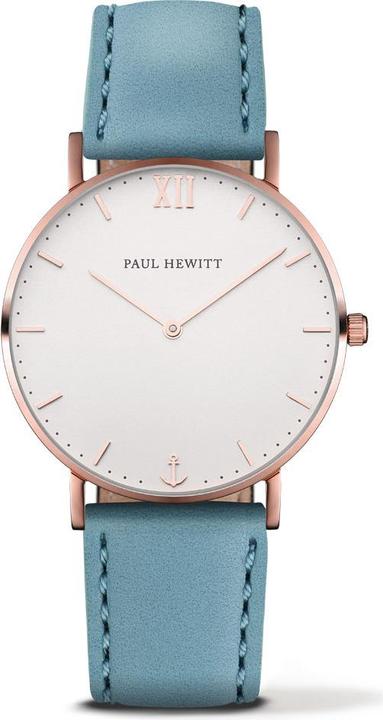 Actual product image Paul Hewitt Sailor Line White Sand Rose Gold Leather Niagara (Analogue wristwatch, 42 mm)