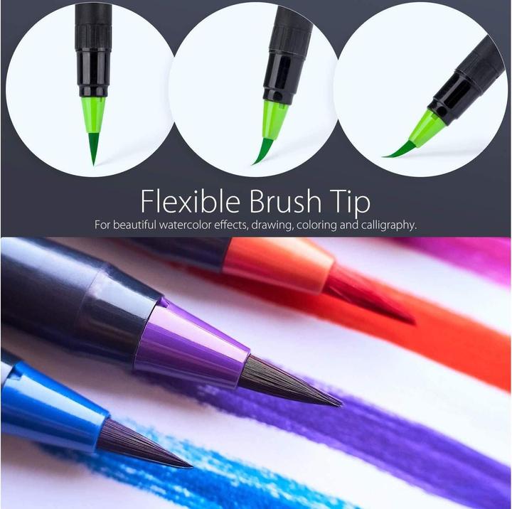 Actual product image Ohuhu Watercolour brush pens (Multicoloured, 24 x)