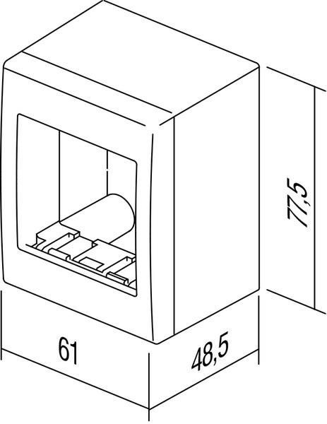 Actual product image TEM Series Module surface-mounted housing IP20 BOX NO CUBO WITH BACK SIDE COV