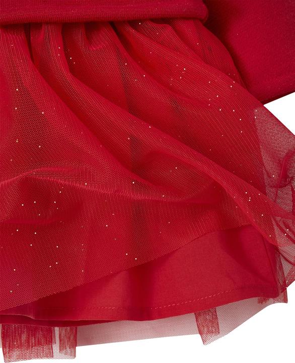 Vertbaudet Weihnachtliches Baby-Set: Kleid, Haarband & Strumpfhose