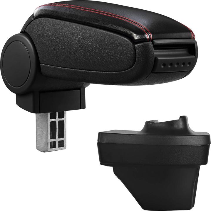 Actual product image Pro-Tec Centre armrest for Renault Clio V black imitation leather with red stitching