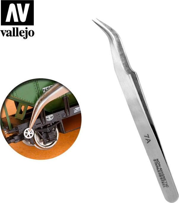Actual product image Vallejo Extra Fine Curved Tweezers (T12004)