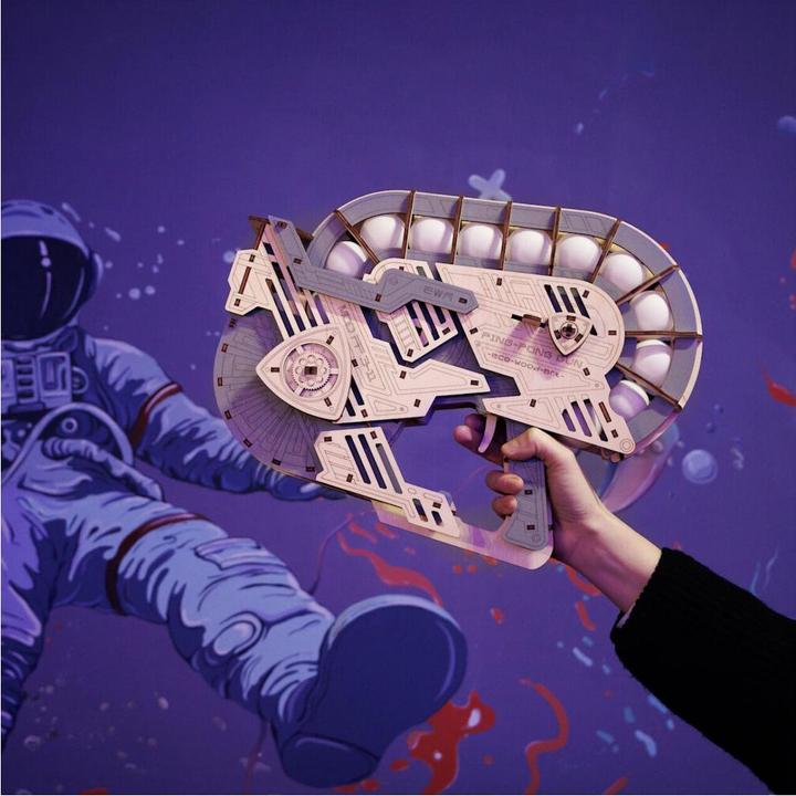 Image du produit Eco Wood Art Kit de maquette 3D en bois - Pistolet de ping-pong (153 pièces)