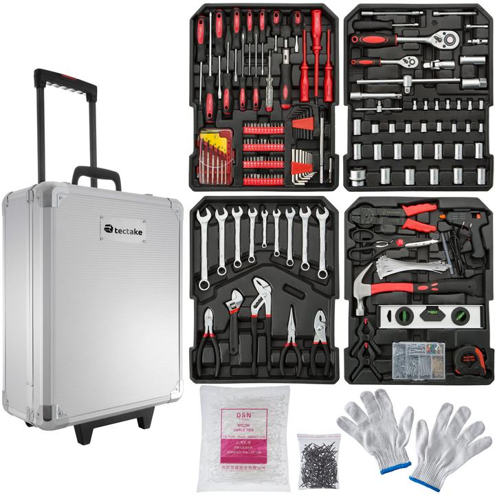 tectake Boîte à outils sur chariot (1 pièces)