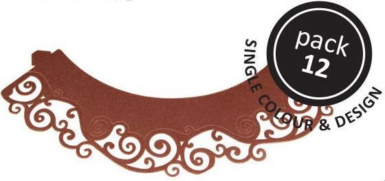 Image du produit PME Cupcake Wrapper Swirls/Brun (12 x)