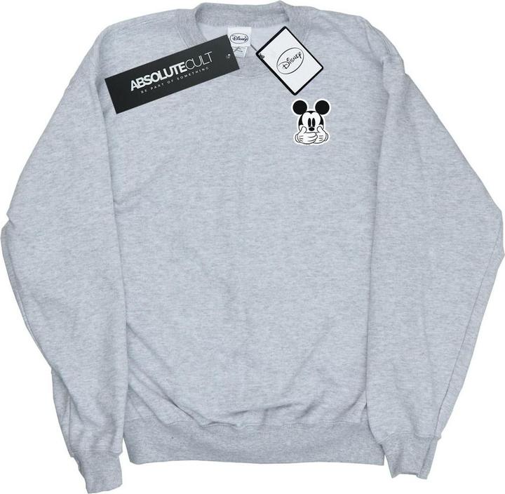 Disney Mickey Mouse Dont Speak Breast Print Sweatshirt Mädchen