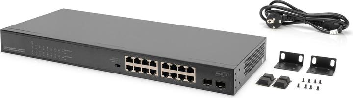 Produktbild Digitus 16-Port Gigabit + 2-Port Gigabit SFP Multi-Mode Unmanaged PoE Switch (16 Ports)