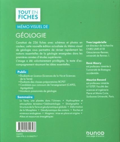 Image du produit Mémo visuel de géologie : licence, prépas, Capes (Français, Renard Maurice, Lagabrielle Yves, Maury René, 2022)