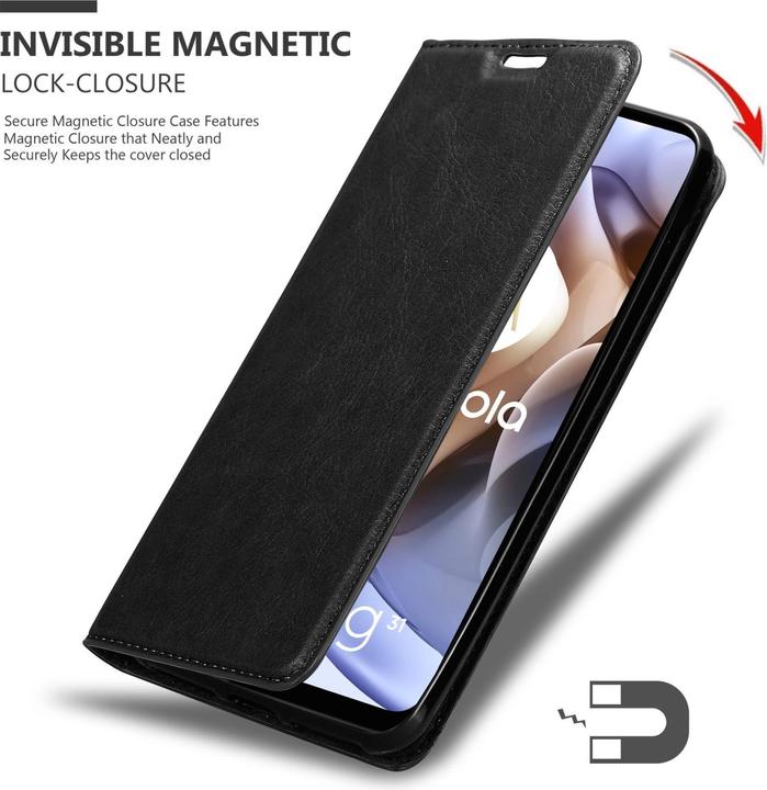 Immagine prodotto Cadorabo Libro Invis. Coperchio magnetico (Motorola Moto G31, Motorola Moto G41)