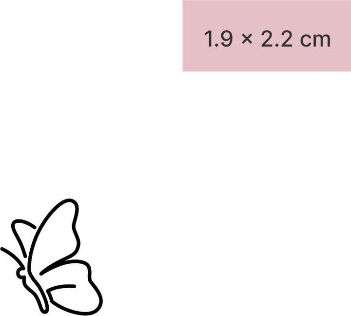 Produktbild minink Temporäres Tattoo – Abstrakter Schmetterling