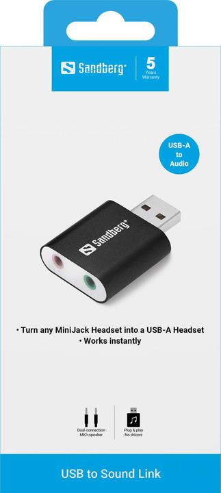 Actual product image Sandberg USB to Sound Link (USB)