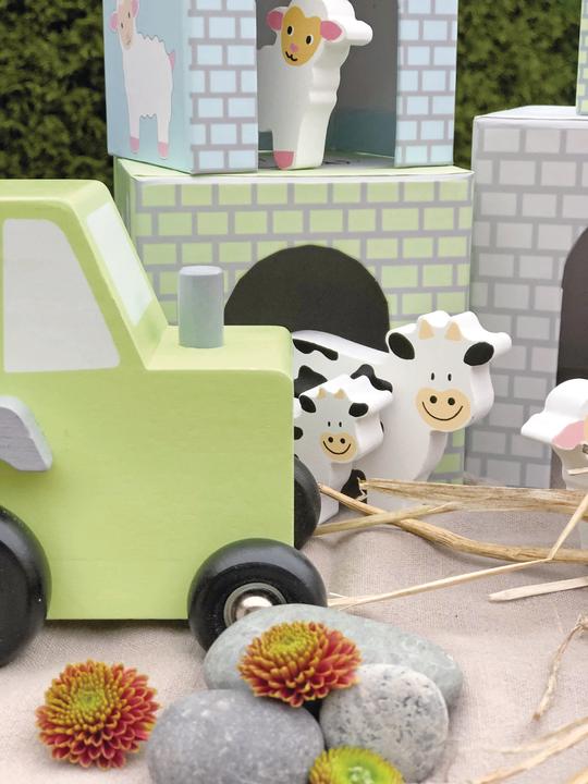 Produktbild Jabadabado Landwirtschaftsfahrzeug Traktor mit Tiertransport-Anhänger