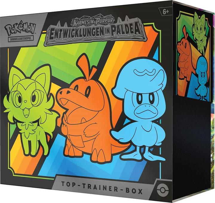 Actual product image Pokémon Developments in Paldea Top Trainer Box (German, Booster Pack)