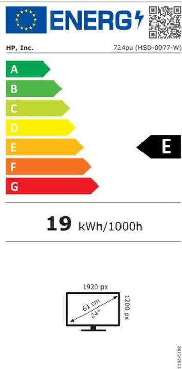 Energy Label HP 724pu Docking Display (1920 x 1200 pixels, 24")