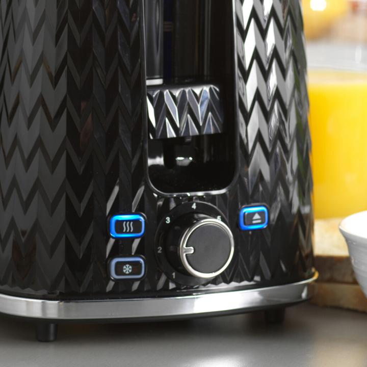 Image du produit Petra Chevron 2 Slice Toaster Black (Prise UE)