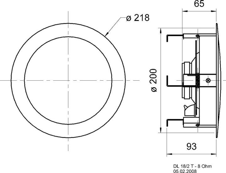 Produktbild Visaton Deckenlautsprecher DL 18/2 T, 8 Ohm