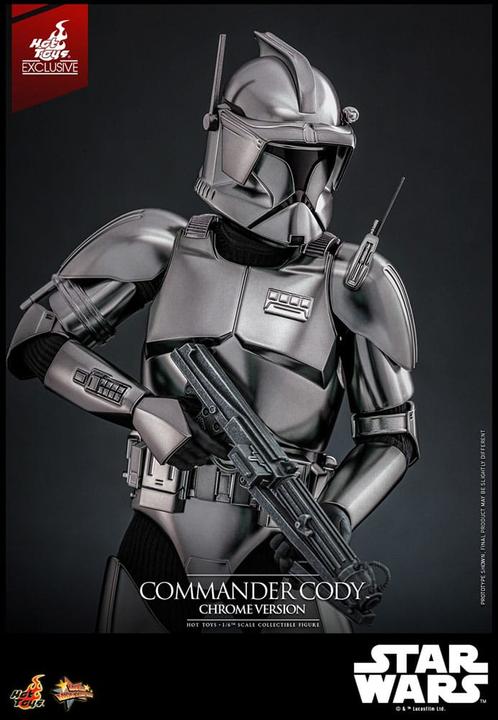 Actual product image Hot Toys Star Wars Movie Masterpiece action figure 1/6 Commander Cody (Chrome Version) Exclusive 30