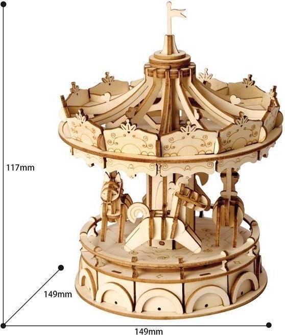 Immagine prodotto Robotime Rolife 3D puzzle giostra in legno 174 pezzi