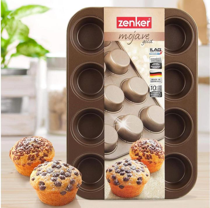 Produktbild Zenker Muffin Backform Mojave Gold 12 Mulden (26.50 cm)