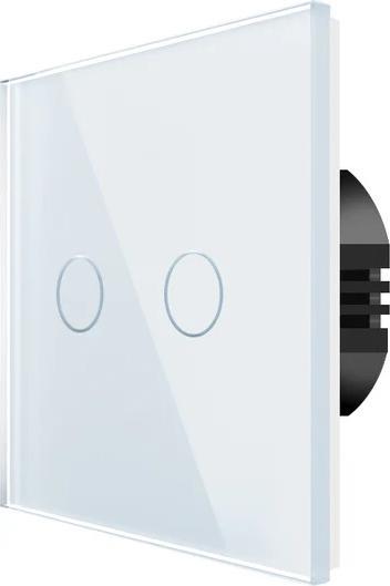 Produktbild Spring Two Gang, One Way Touch Switch, Glass White