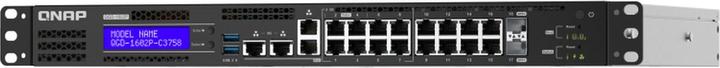 Produktbild QNAP QGD-1602-C3558-8G Smart Edge Switch mit 2,5 GbE und 10 GbE Fähigkeit (18 Ports)