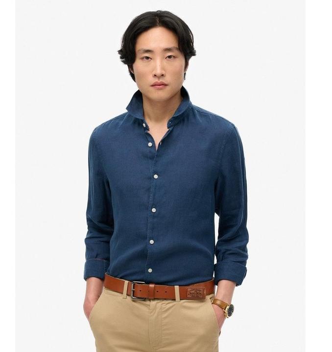 Immagine prodotto Superdry Vacation Hemd mit langen Ärmeln aus Leinen (L)