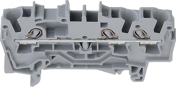 Produktbild Wago DIN-Schienenklemme 3 x 6 mm2 grau