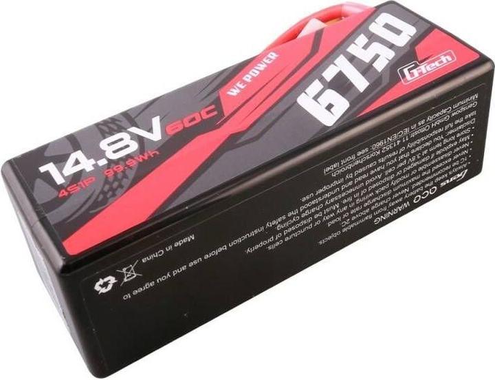 Image du produit Gens Ace G-Tech 6750mAh 14.8V 60C 4S1P 14# Batterie XT90 (14.80 V, 6750 mAh)