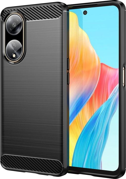 Produktbild Hurtel Flexible Hülle mit Carbonmuster für Oppo A98 5G Carbon Case - Schwarz (Oppo A98)