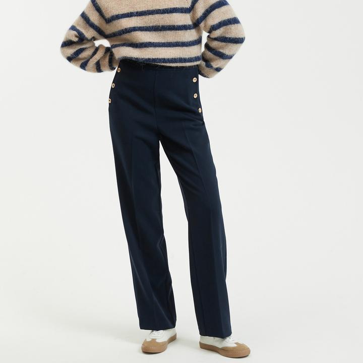 Actual product image La Redoute Collections Signature ADRIENNE trousers in sailor style (36)