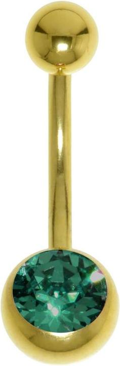Immagine prodotto Bijouteria Piercing ventre (Acciaio chirurgico 316L, Rivestimento in PVD (colore oro), Cristallo premium)