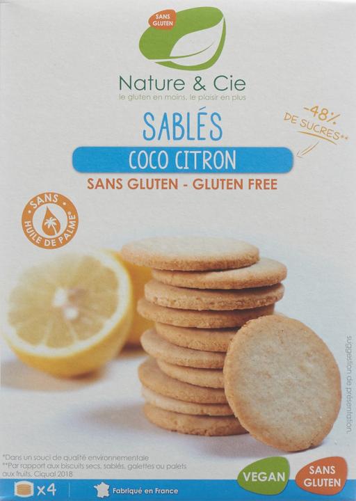 Produktbild Nature et Cie Guetzli Bio Kokos-Zitrone-Sablés glutenfrei 125 g (1 Stk., 125 g)