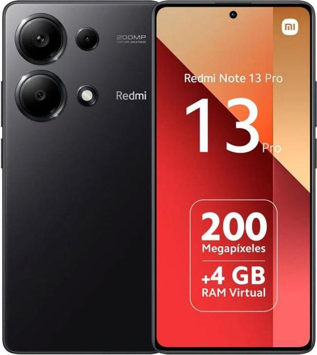 Productafbeelding Xiaomi Redmi Note 13 Pro 8+256 Middernacht Zwart (256 GB, Middernachtelijk zwart, 6.67", Dubbele SIM, 200 Mpx, 4G)