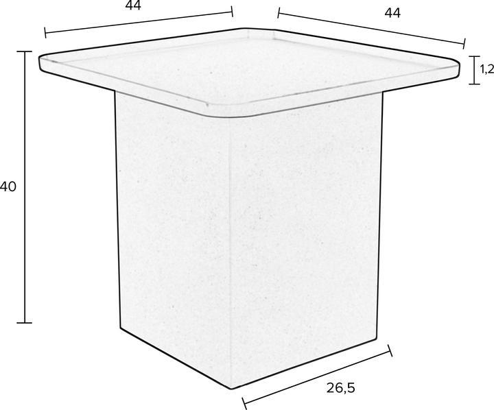Image du produit White Label Living Table (44 x 44 x 38 cm)